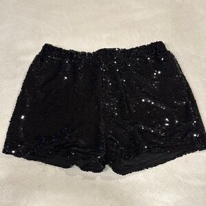 Sincerely Jules Black High Waist Sparkle Shorts